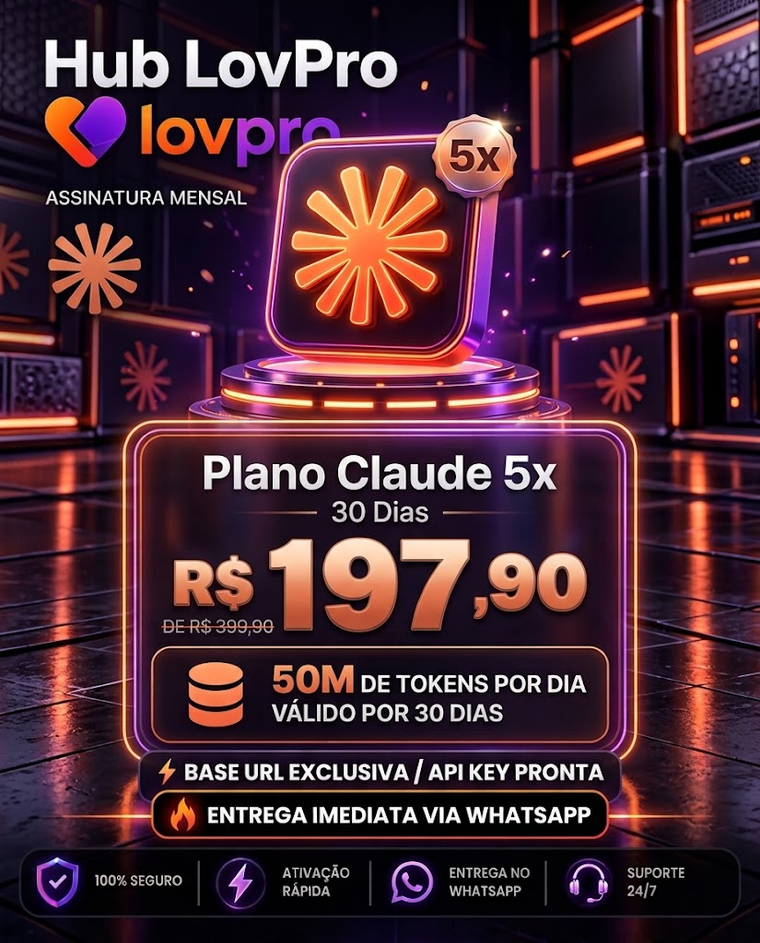 Plano Claude 5x 30 dias